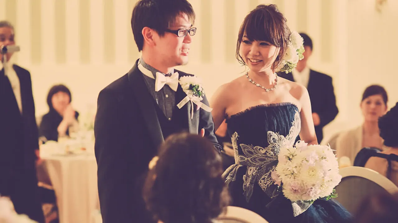 カラードレスはふたりでコーディネート