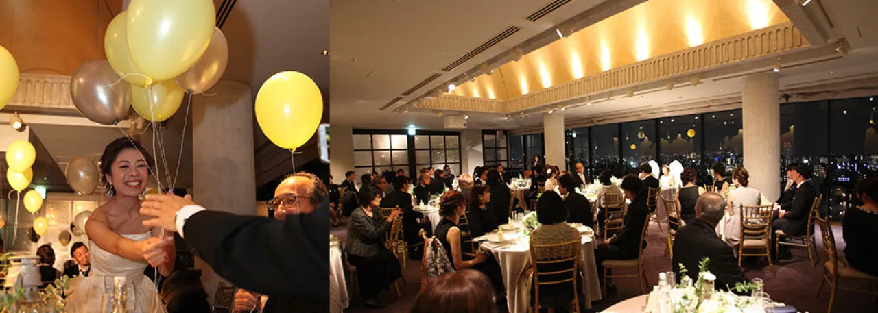 バルーンとともに入場