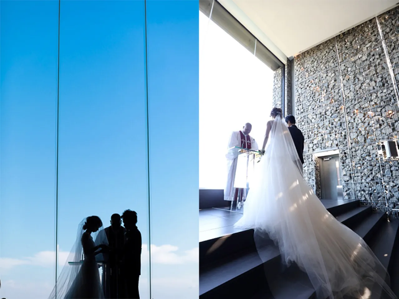 空に見守られながらの挙式