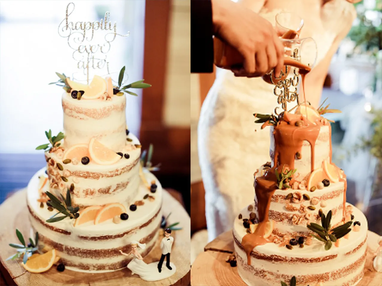 ウェディングケーキはネイキッドケーキ