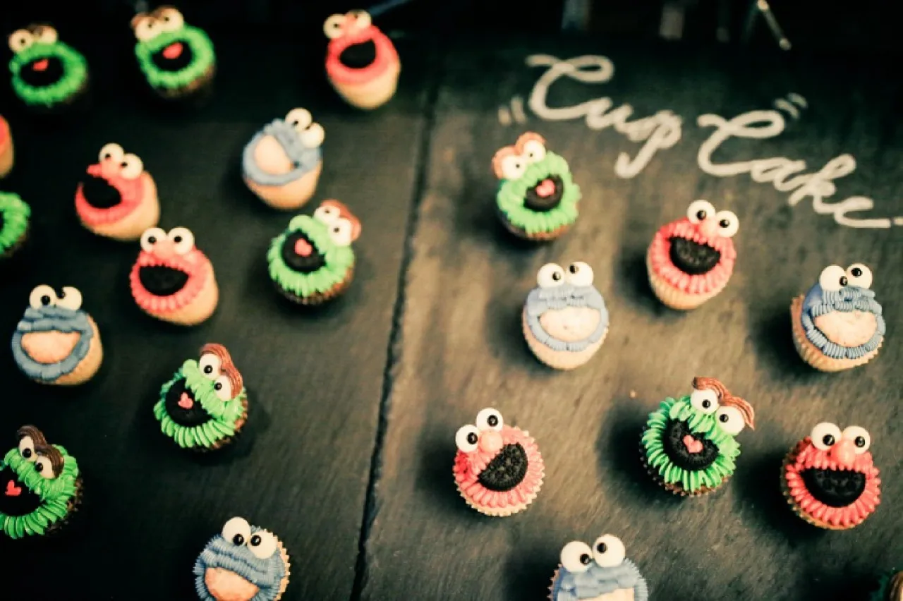 セサミストリートのカップケーキ