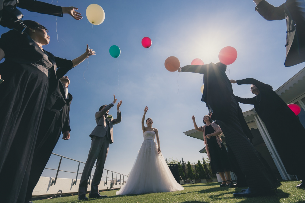 バルーンリリース/披露宴演出/ガーデンウェディング